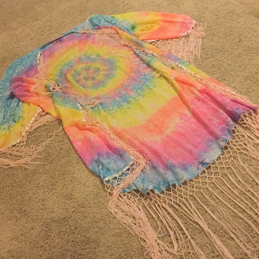 Unif tie dye blotter kimono